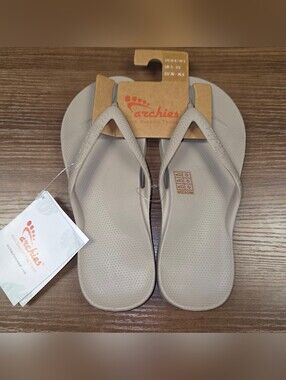 NWT Archies Arch Support Flip Flops Neutral Color Womens 5